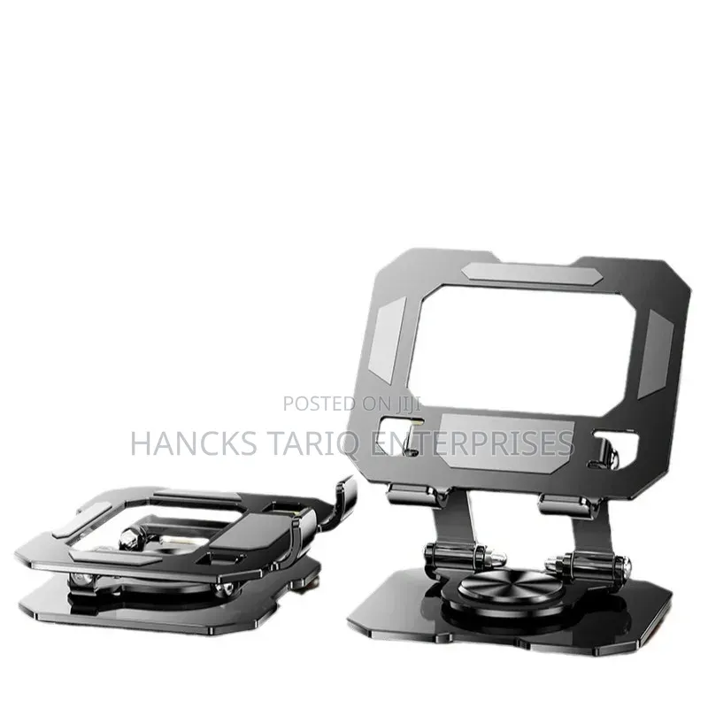 360-Degree Rotating Foldable Aluminum Desktop Phone and Tablet Stand