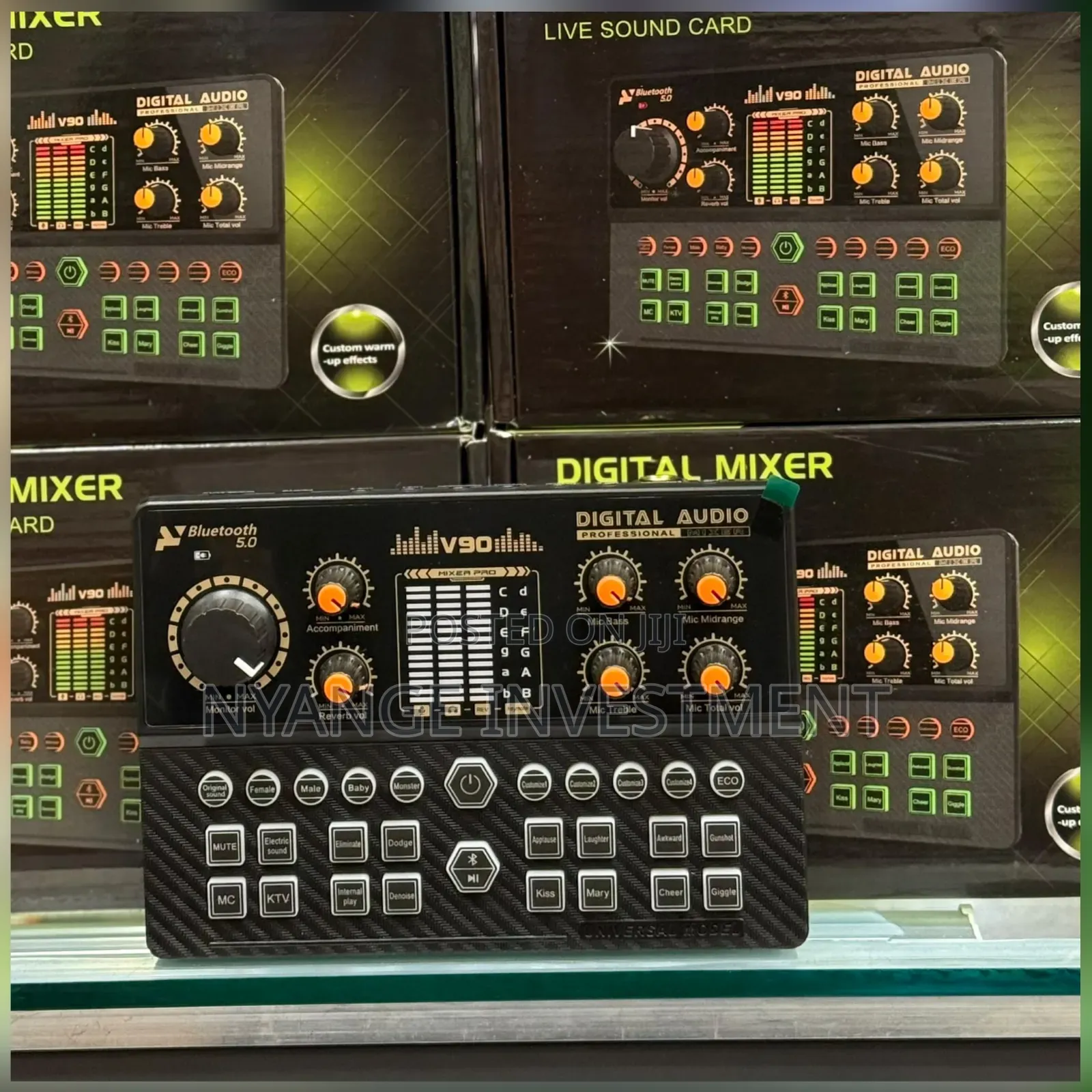 V90 Professional Live Sound Card and Audio Mixer