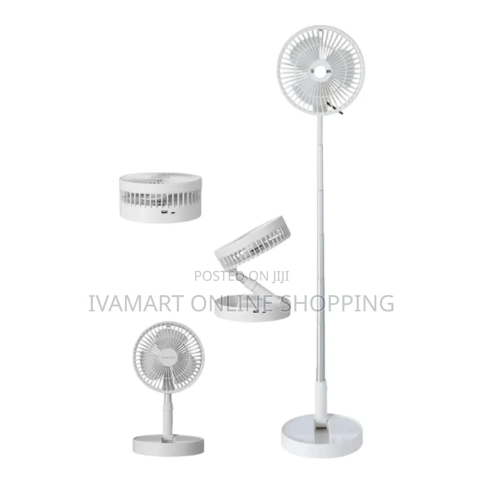 4-in-1 Multifunctional Portable Fan - Foldabe, Adjustable Height