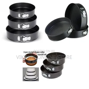 Carbon Steel Cake Mould Non Stick Spring Form Pan Set, Baking Tray