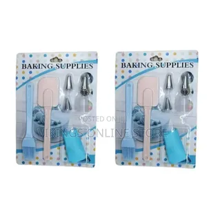 6 Piece Cake Decorating Silicone Spatula Oil Brush Frosting Icing