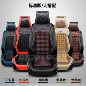 5pcs Natural Wood Bead Car Seat Cover Massage Cool Cushion Driver Seat
