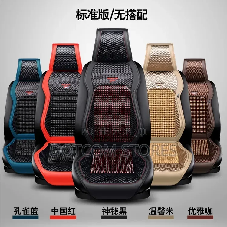 5pcs Natural Wood Bead Car Seat Cover Massage Cool Cushion Driver Seat