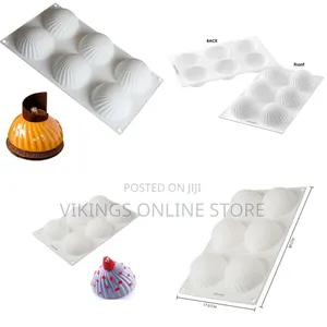 2 PCS 3D Spiral Swirl Shape Silicone Baking Mold for Mousse Cake