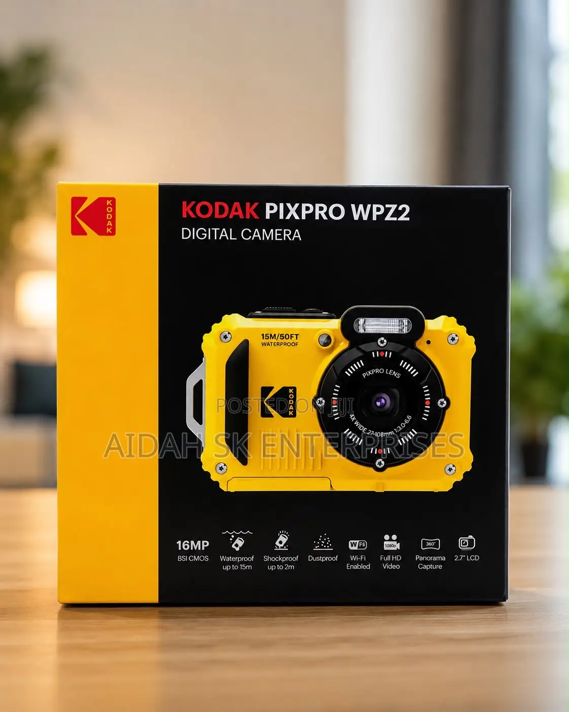 KODAK PIXPRO WPZ2 16MP Waterproof Digital Camera, 15m, 4X Zoom