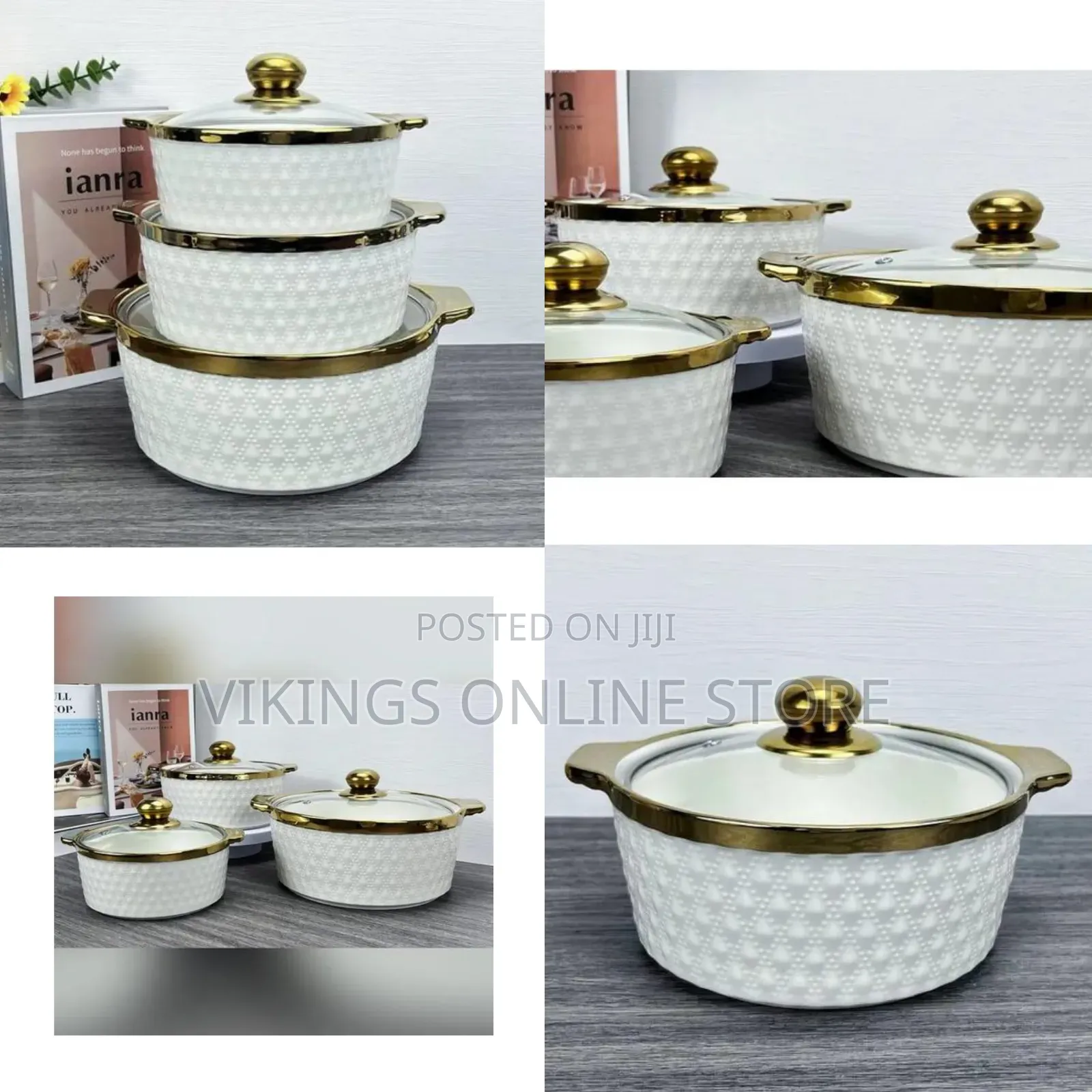 Round Ceramic Casserole Pot Tableware Candle Fire Heating Hotel Dry