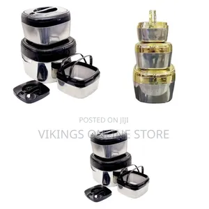 3-Piece Staiinless Steel Hot Pot Insulated Casserole Hot Pack Food