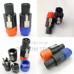 2pcs Blue NL4 4-Pole Speakon Plug Male Connector