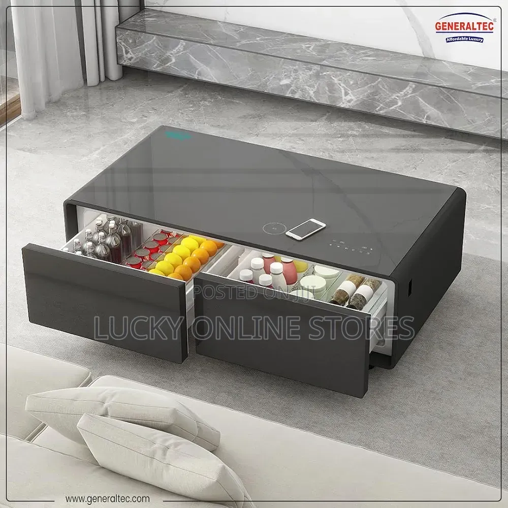 Tempered Glass Generic Smart Refrigerator Digital Music Table