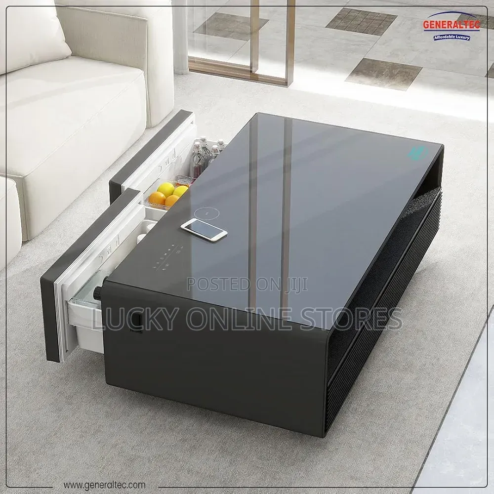 Tempered Glass Generic Smart Refrigerator Digital Music Table