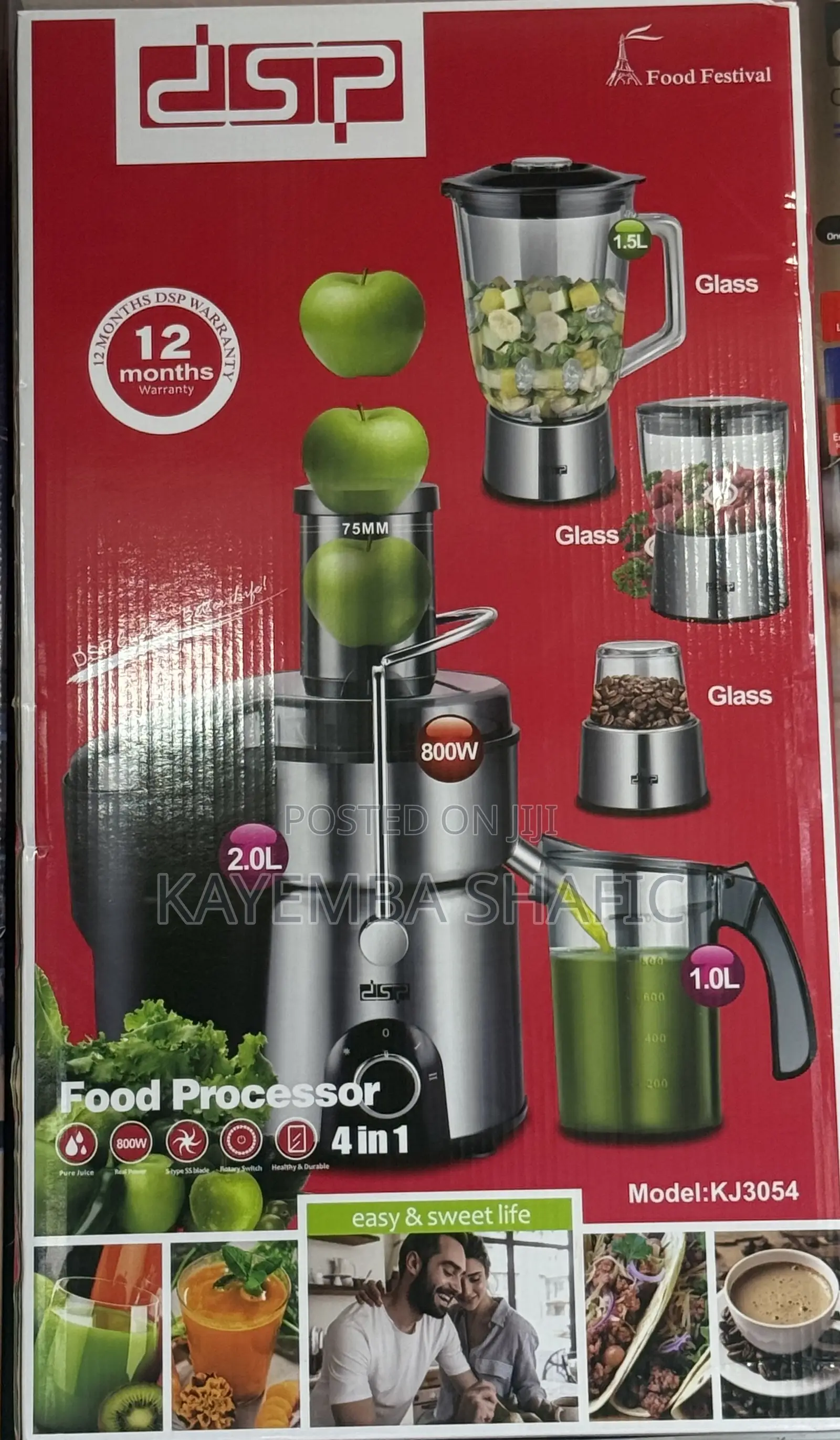DSP 4-in-1 Multifunctional Juicer, Blender Food Processor