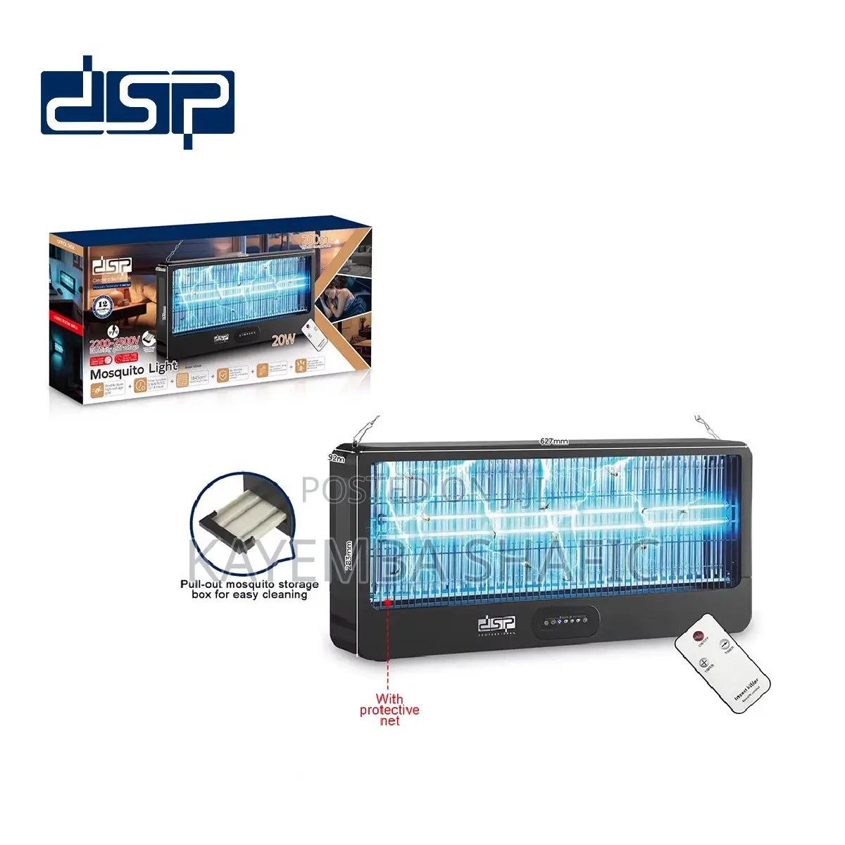 DSP KD3099 Electric Mosquito Killer Lamp 20W With Remote Control