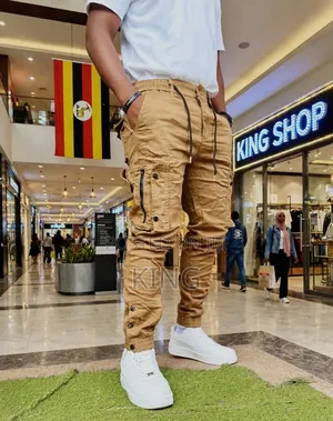 Khaki Cargo Pants Stretch Fit