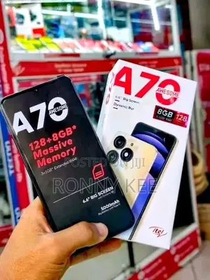 New Itel A70 128 GB Black