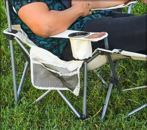 Folding Camping Chair Features a Built-in Footrest