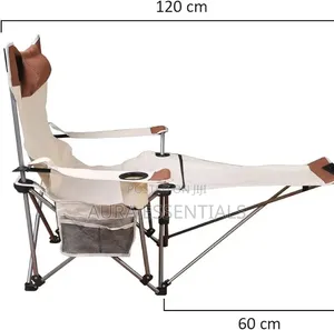 Folding Camping Chair Features a Built-in Footrest