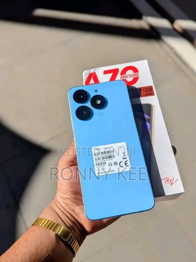 New Itel A70 128 GB Blue