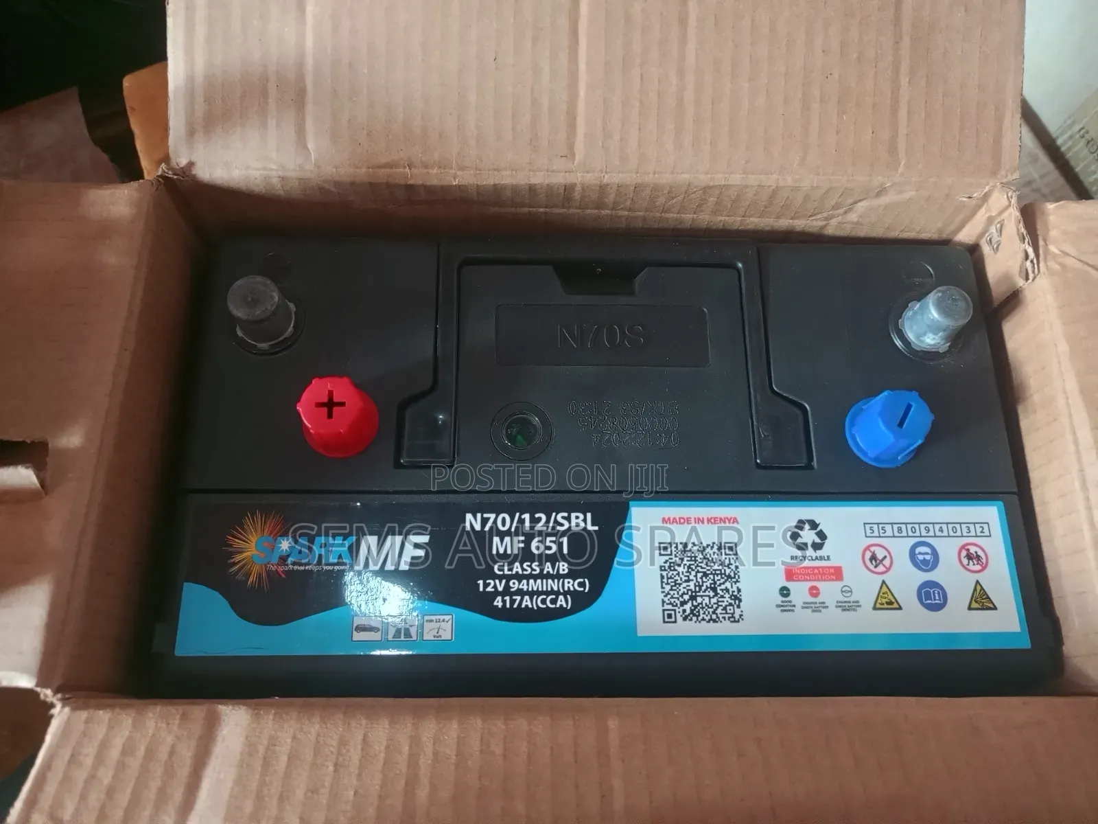 N70 75ah Spark Battery