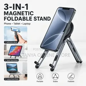 Magnetic Foldable 3in1 Portable Phone and Laptop Holder