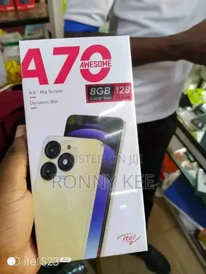 New Itel A70 128 GB Black