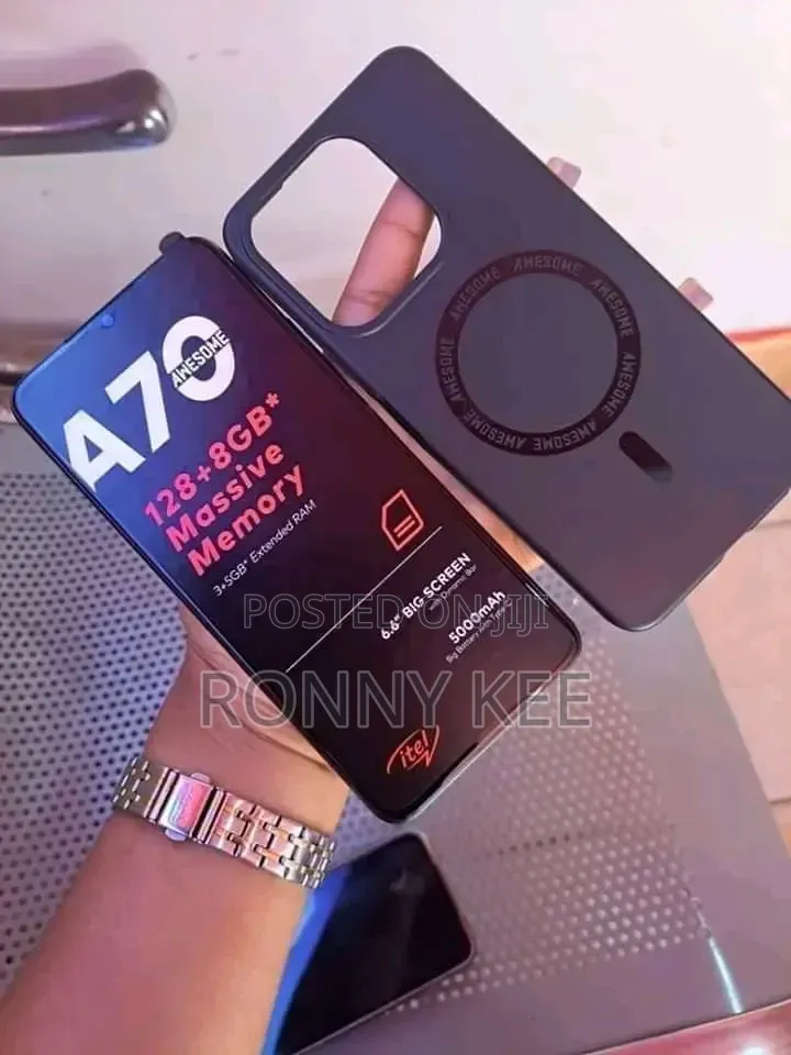 New Itel A70 128 GB Black