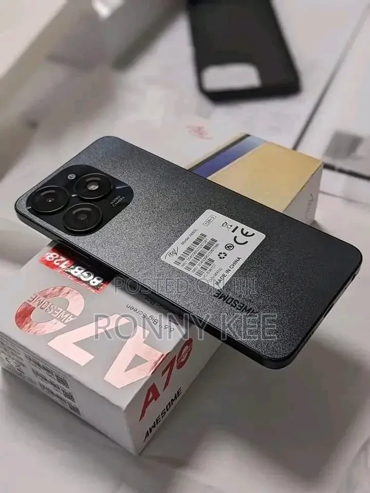 New Itel A70 128 GB Black