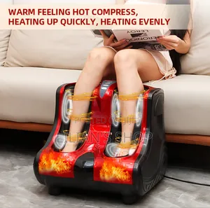 Kneading Rolling Vibration Heating Foot Calf Leg Massager.