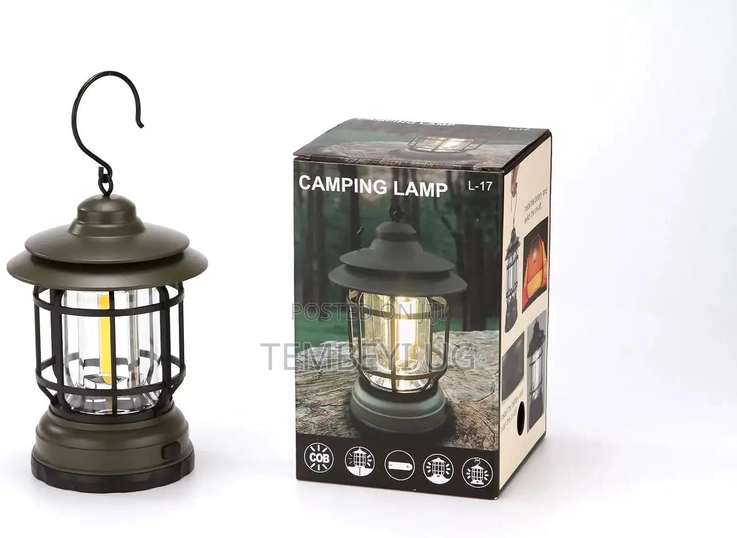 Camping Retro Lights Portable Hanging Dimmable Brightness, Battery