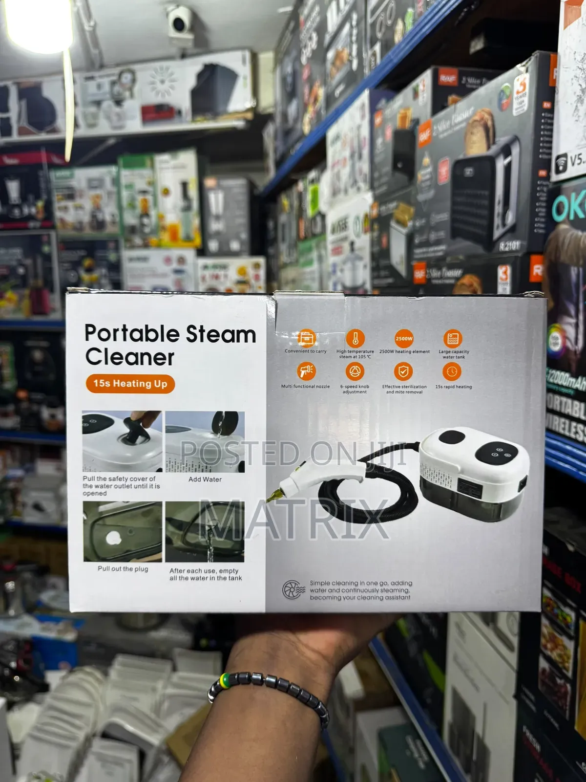 Handheld High-Pressure Portable Steam Cleaner.