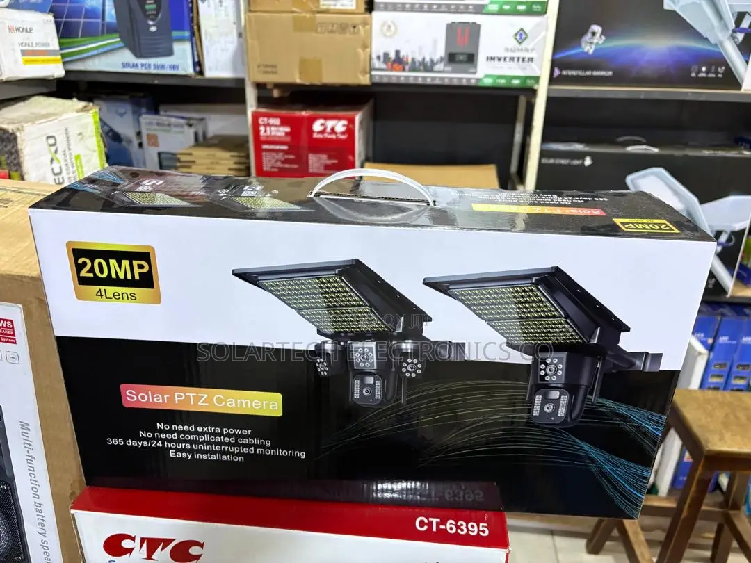 20MP Solar PTZ Camera 4 Lens – Wireless Outdoor Security