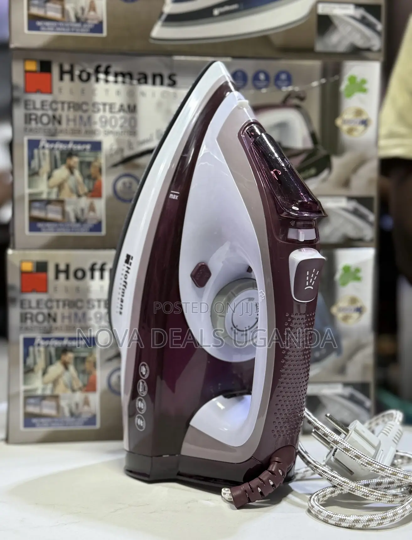 Hoffmans HM-9020 Electric Steam Iron 3000W Ceramic Soleplate