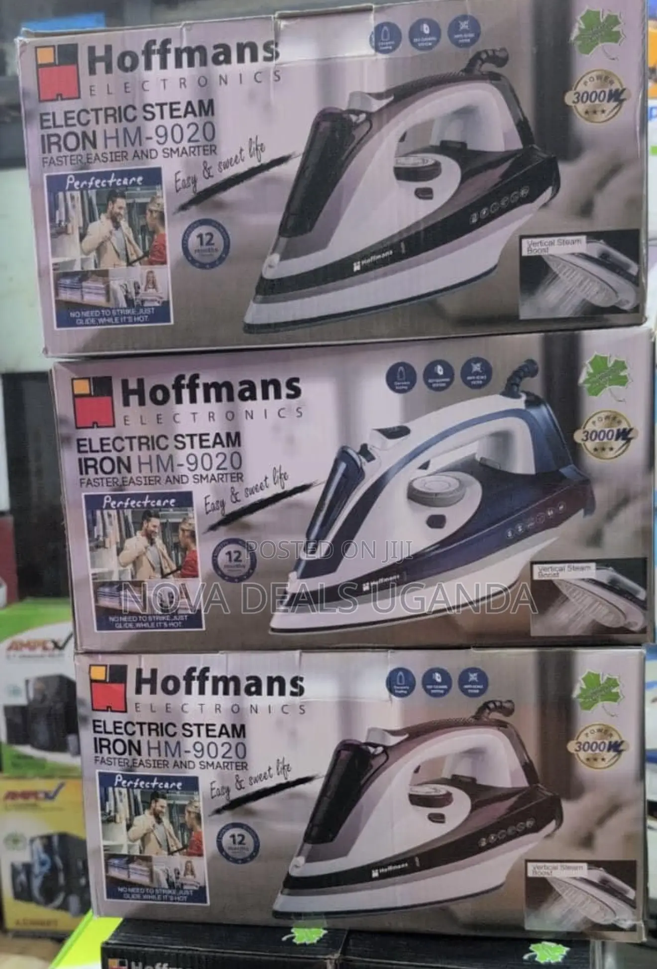 Hoffmans HM-9020 Electric Steam Iron 3000W Ceramic Soleplate