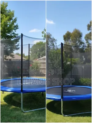 8ft Kids' Trampoline With a Safety Enclosure Net