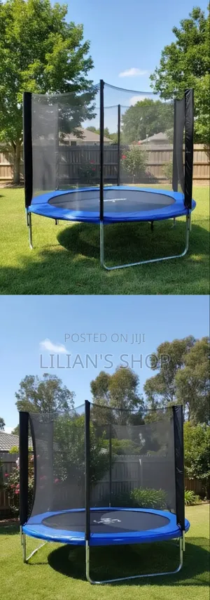 8ft Kids' Trampoline With a Safety Enclosure Net