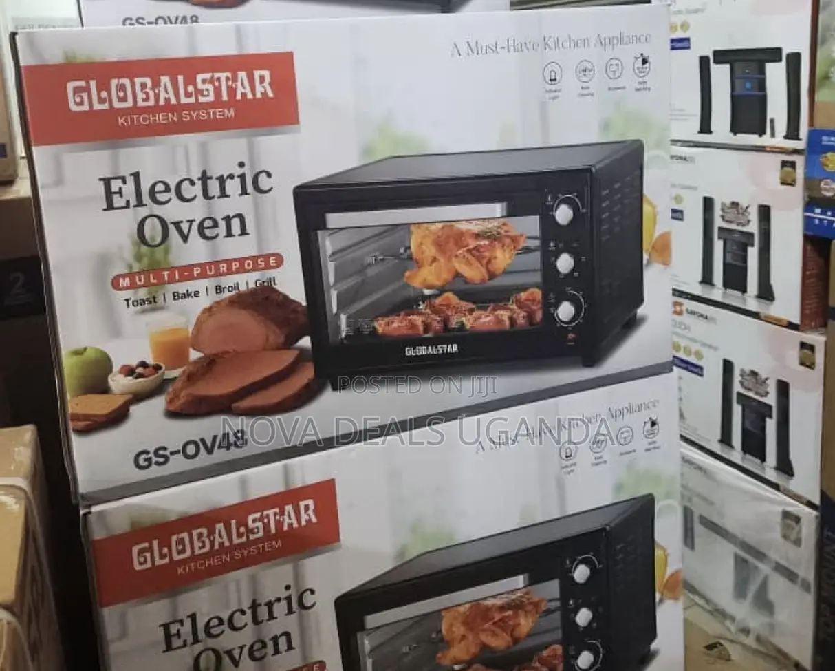 Globalstar 48L Electric Oven With 2 Hot Plates,Rotisserie 120Min Timer
