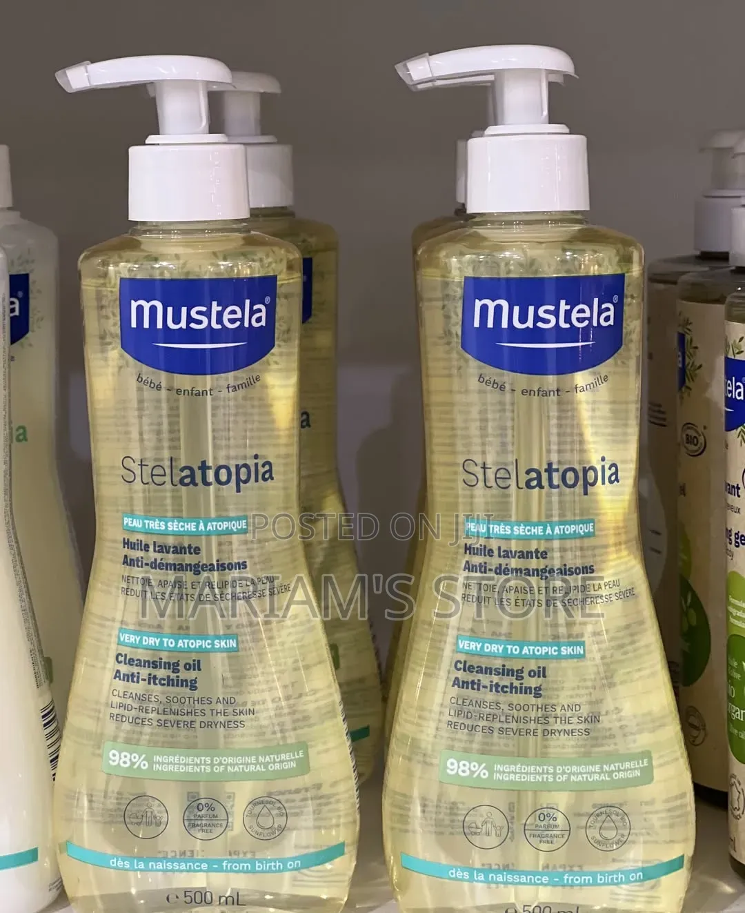 Mustela Cleansing Oil, Designed for Very Dry to Atopic-Prone Skin.