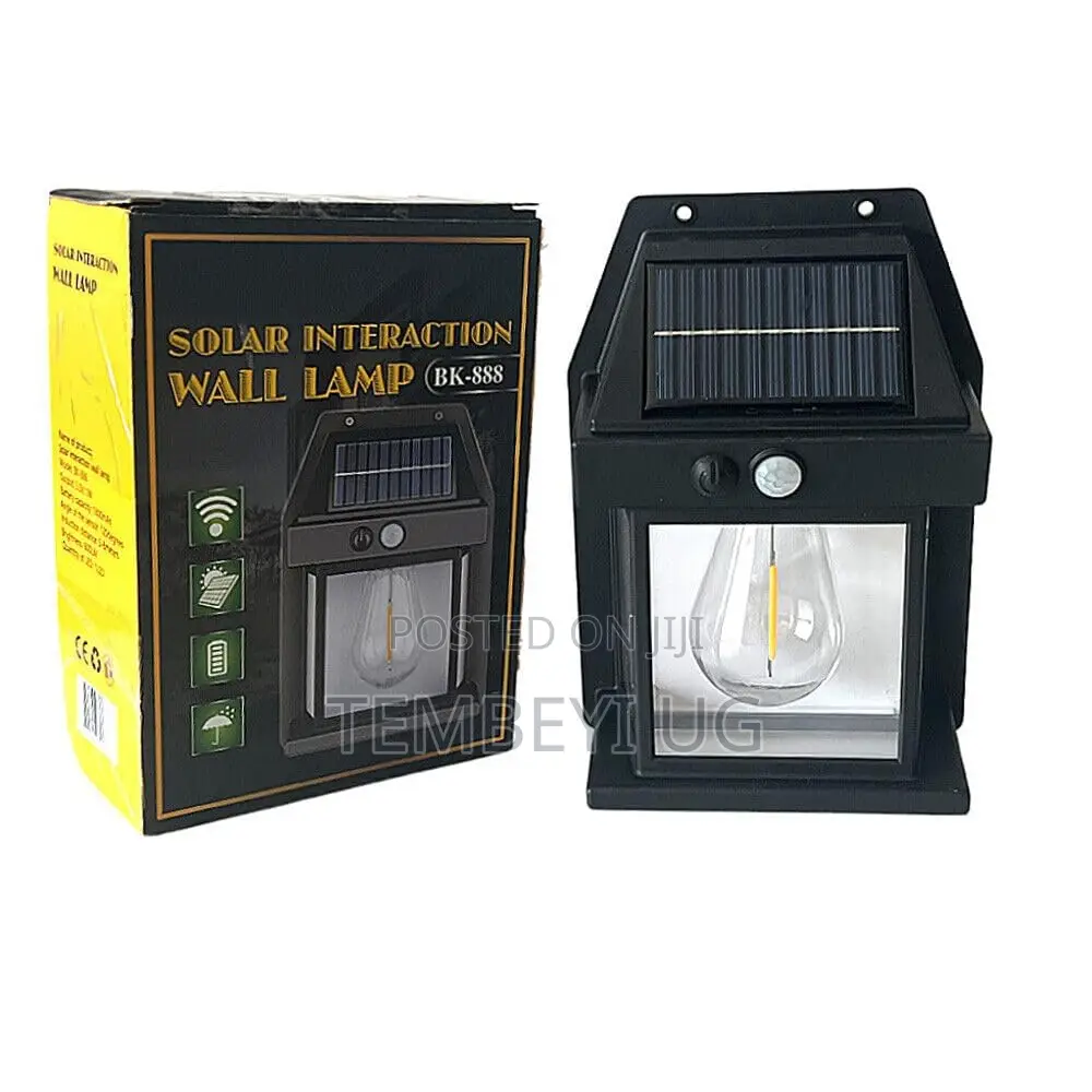 Solar Wall Lantern With Three Modes and Motion Sensor, Porch Light