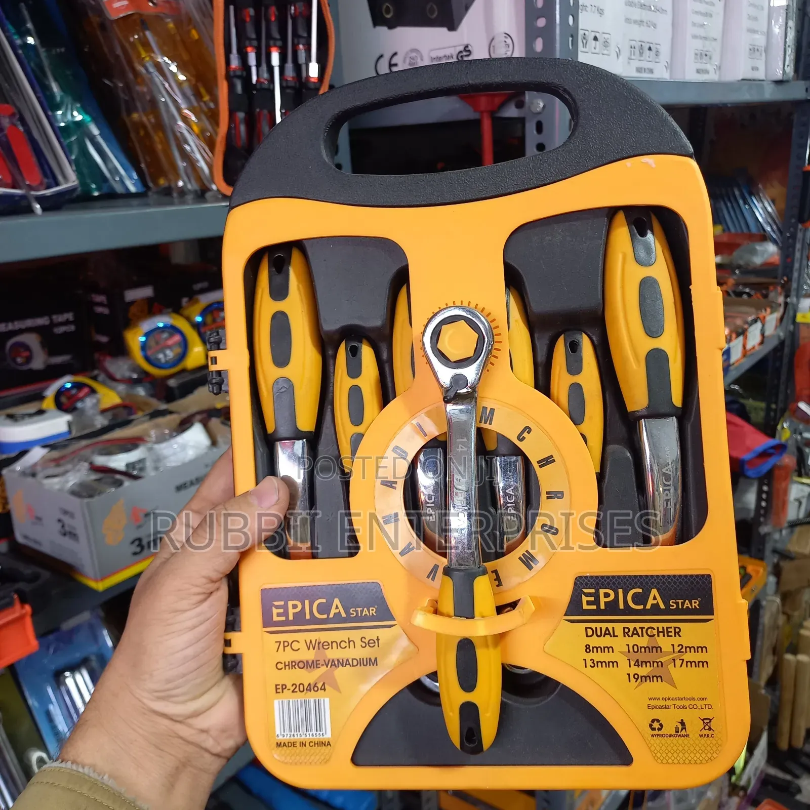 Epica Star 7-Piece Chrome-Vanadium Dual Ratchet Wrench Set.