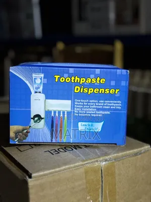 Automatic Toothpaste Dispenser + Toothbrush Holder