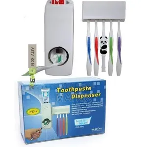 Automatic Toothpaste Dispenser + Toothbrush Holder