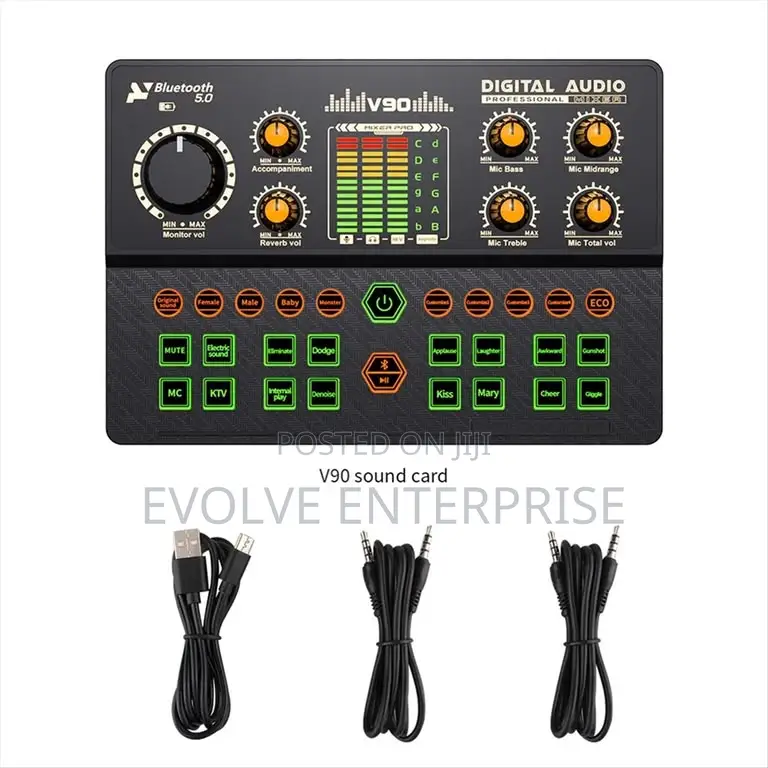 V90 Sound Card Professional Audio Condenser Mic Studio Microphone