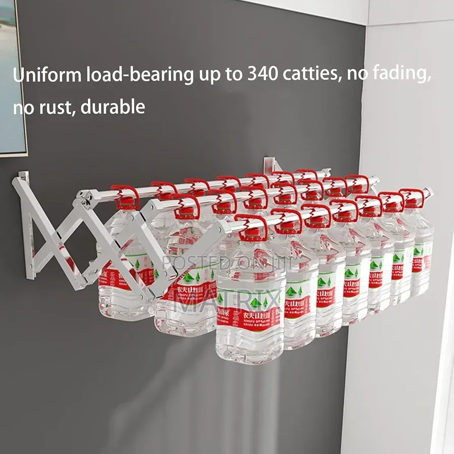 Wall Mounted Laundry Drying Rack Retractable Expandable