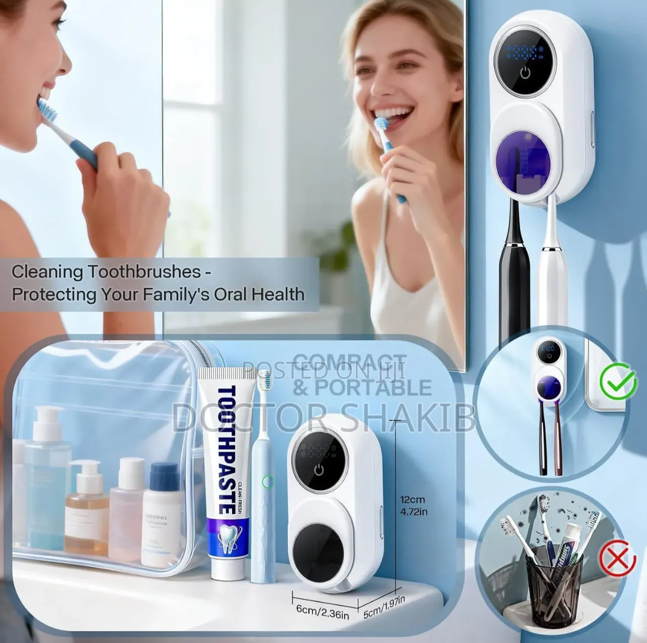 Smart Toothbrush Cleaner Holder