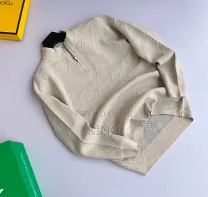 Generic Quarter-Zip Jacquard Knit Sweater