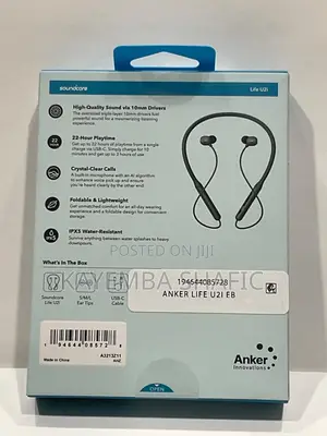 Anker Soundcore Life U2i Upgraded Wireless Neckband Headphones Black