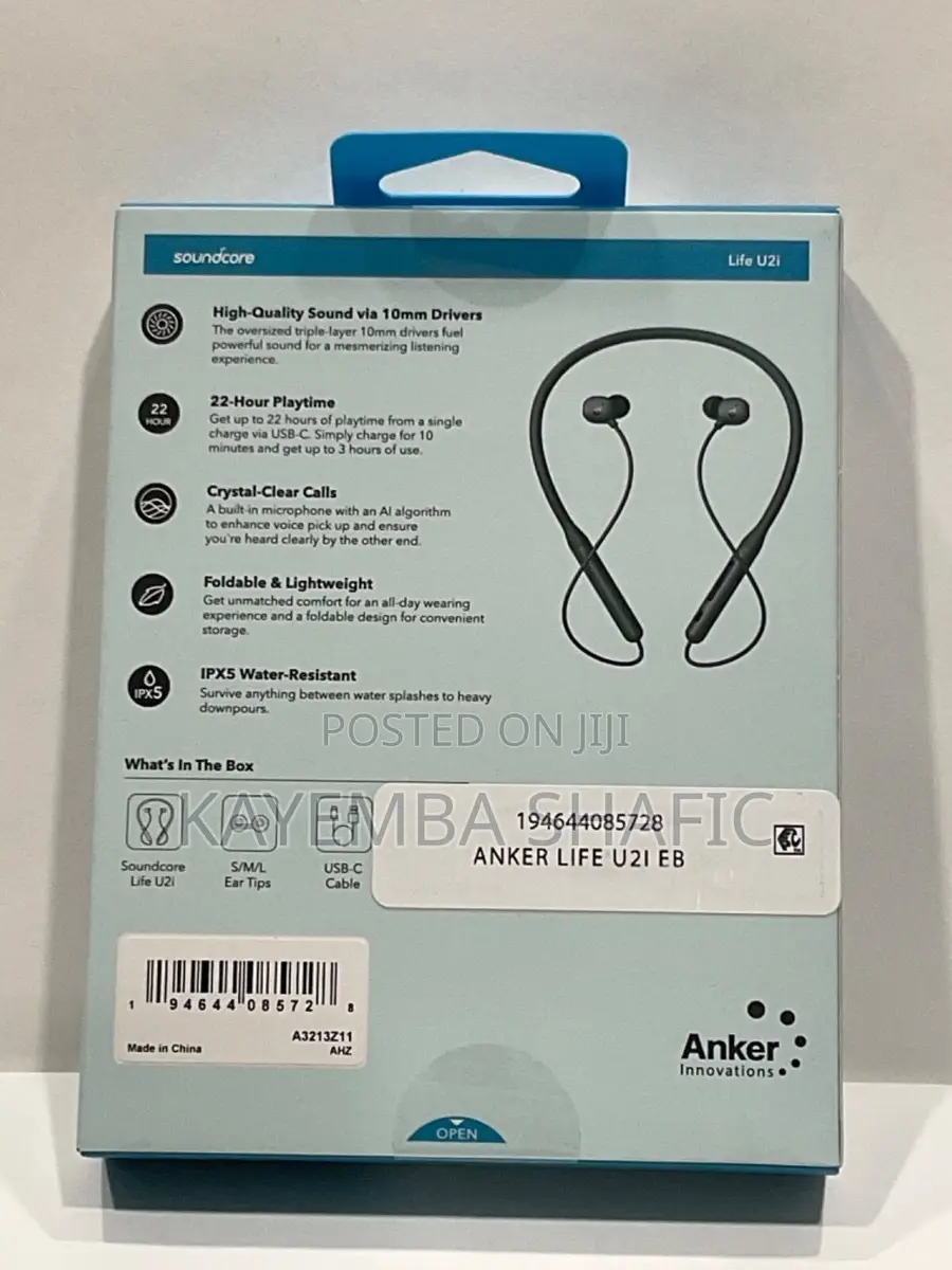 Anker Soundcore Life U2i Upgraded Wireless Neckband Headphones Black