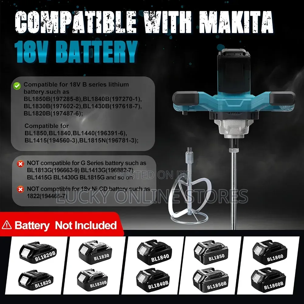 Electric Cordless Mixer for Paint Concrete