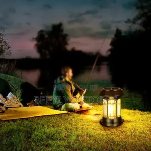 Solar-Powered Vintage LED Outdoor Lantern and Emergency Light