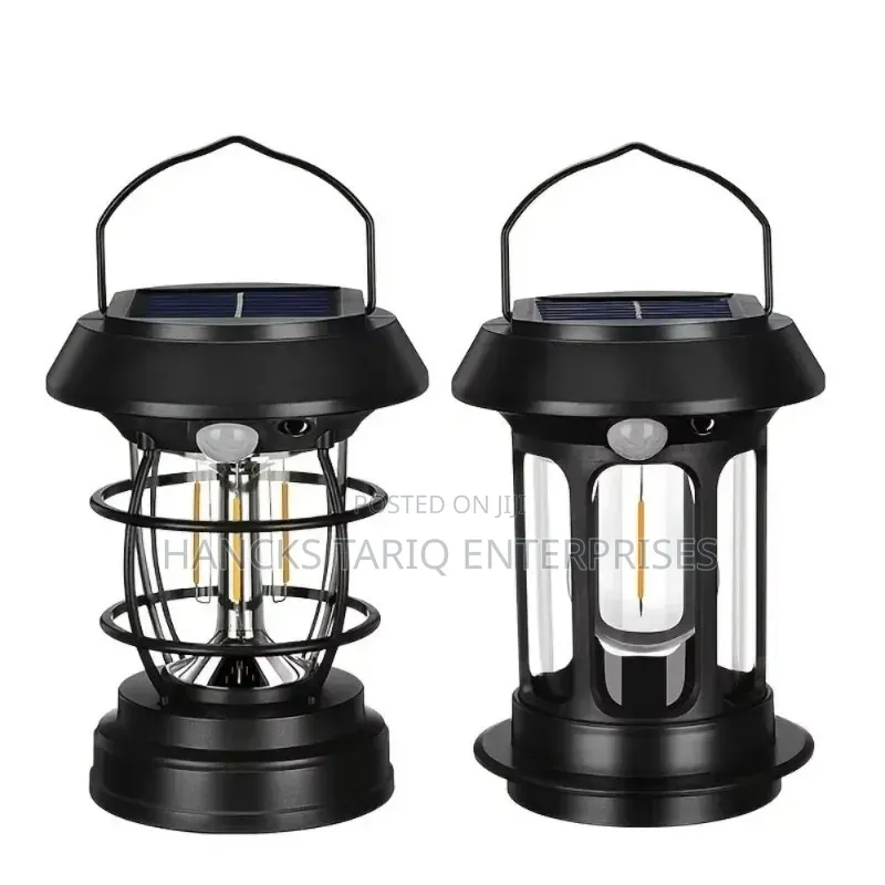 Solar-Powered Vintage LED Outdoor Lantern and Emergency Light