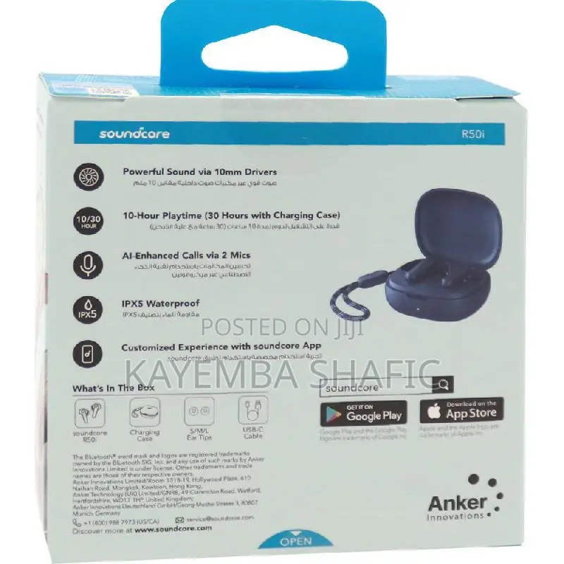 Original Anker Soundcore R50i True Wireless Earbuds - Purple